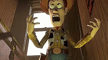 Toy Story Woody Scary Screaming GIF