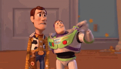 Toy Story Woody And Buzz Everywhere GIF