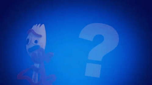 Toy Story Character Holding Question Mark