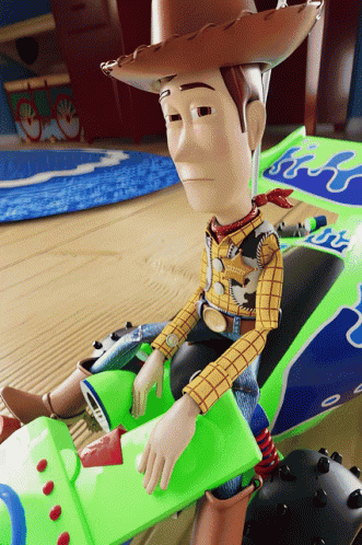 Toy Story Character Sitting in Toy Car