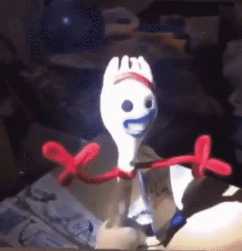 Toy Story Fork Holding Pen and Red Bow