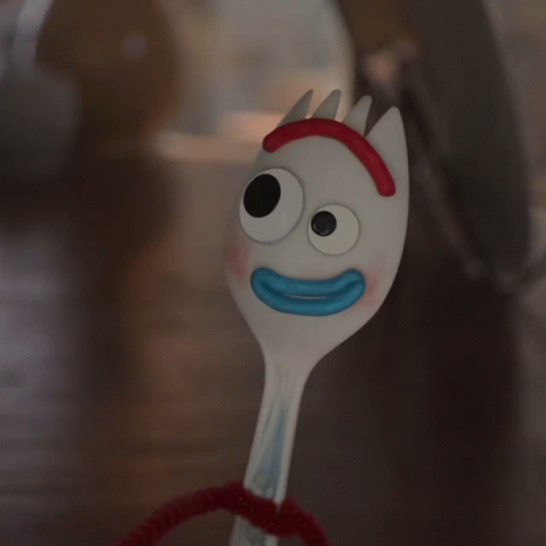 Toy Story Forky Fake Smiling GIF