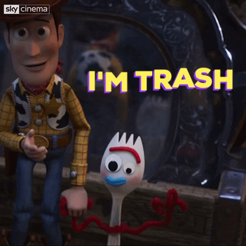 Toy Story Forky I'm Trash GIF