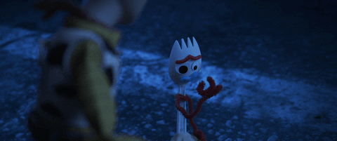 Toy Story Forky Staring Out GIF