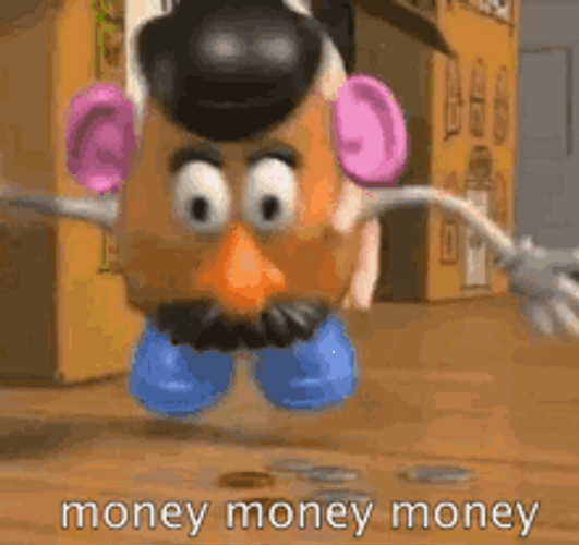 Toy Story Mr. Potato Head Money Money Money GIF