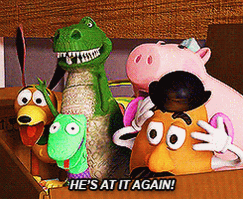Toy Story Rex He's It Again GIF