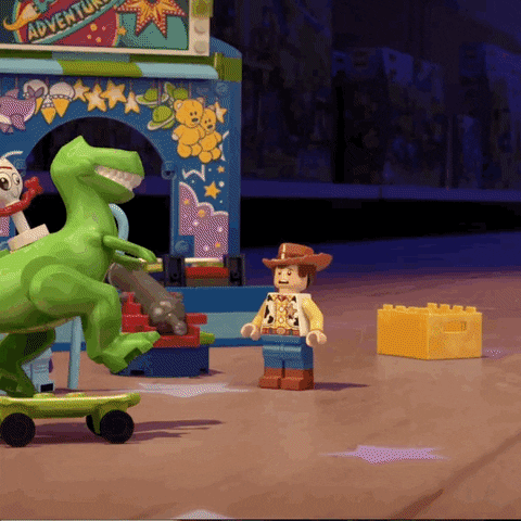 Toy Story Rex Skateboarding GIF