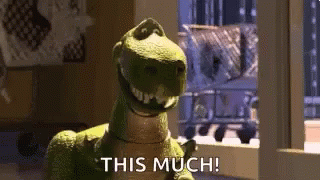 Toy Story Rex This Much GIF