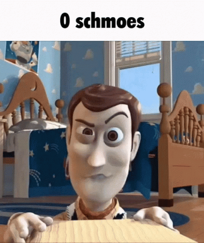 Toy Story Woody Doll Saying Wow in Front of Toy Box