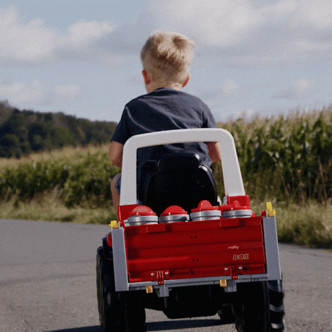 Toy Tractor Moving Forward GIF