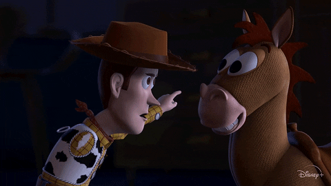 Toys Story Bullseye Licks Woody GIF