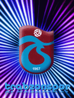Trabzonspor Logo Surrounded By Purple Lights GIF