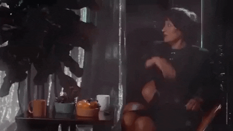 Tracee Ellis Ross Fanning On Smokey Room GIF