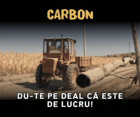 Tractor On The Dusty Road GIF