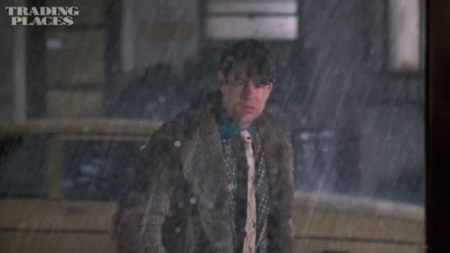 Trading Places Dan Aykroyd Intense Rain GIF