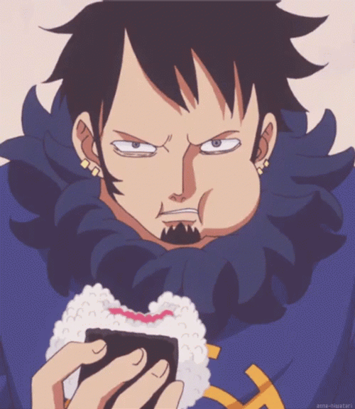 Trafalgar Law Eating Sushi GIF