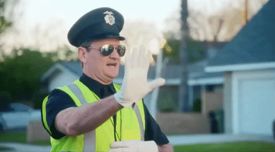 Traffic Cop Brett Eldredge Directing Traffic GIF