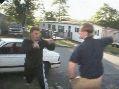 Trailer Park Boys Bubbles And Ricky Fighting GIF