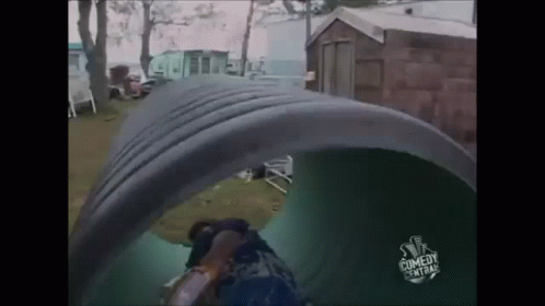 Trailer Park Ricky Inside The Metal Barrel GIF