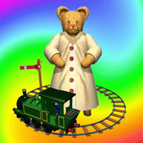 Train Bear Funny Fathers Day GIF