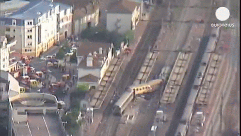 French Rail Train Crash Footage GIF