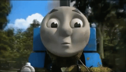 Thomas Train Crash While Scaring Bunny GIF