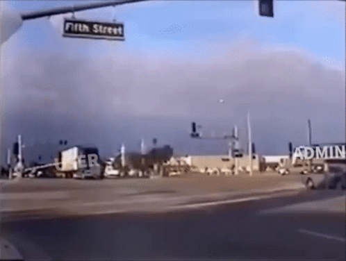 Train Crash On The Parking Area GIF