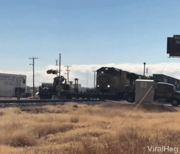 Train Crash The Train Barrells GIF