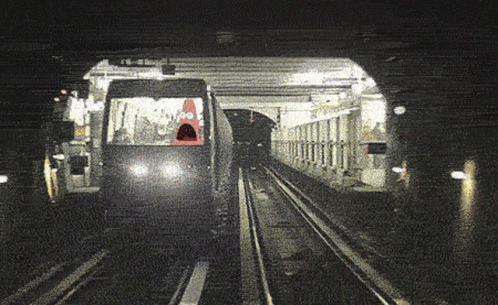 Train Going Through Tunnel Number 14