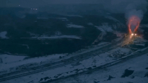 Train On Fire In China GIF