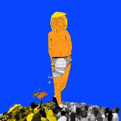 Traitor Donald Trump Peeing Animation GIF