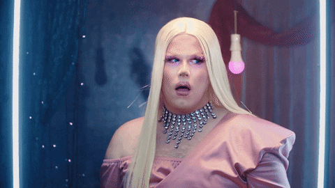 Tranny Surprise Miss Petty Looks Left To Right GIF
