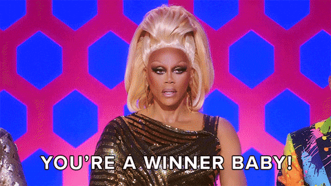 Tranny Surprise Rupaul You're Winner Baby GIF