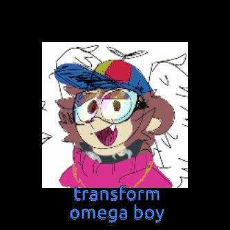 Transform Omega Boy Drawing GIF