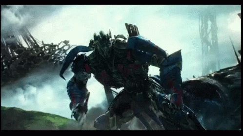Transformer Flying Through City