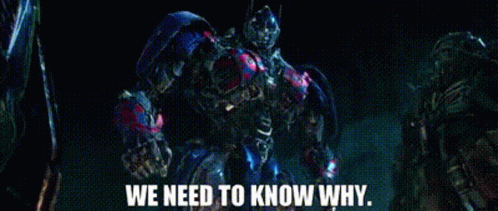 Transformer Standing in Dark Saying We Need To Know Why
