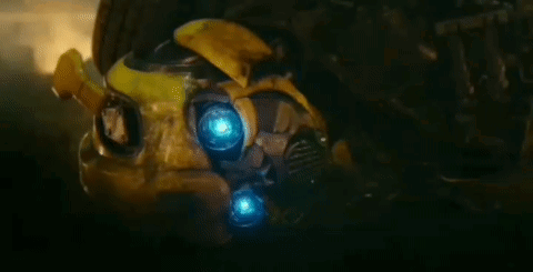 Transformer With Blue Eyes Close Up