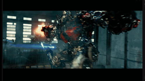Transformer With Gun Fighting Robot
