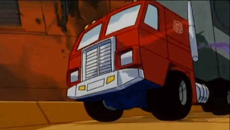 Transformers Cartoon Optimus Shooting GIF