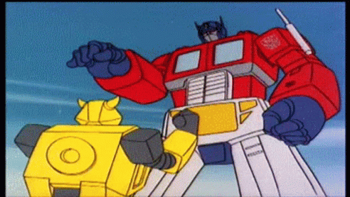 Transformers Optimus Prime and Bumblebee Cartoon