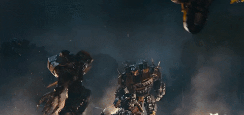 Transformers Scourge Stabbing Bumblebee GIF