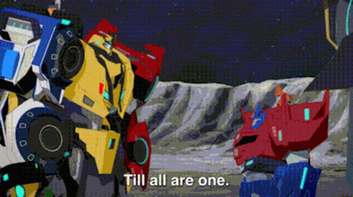 Transformers Standing Together Talking