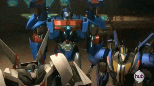Transformers Standing With Hub Logo