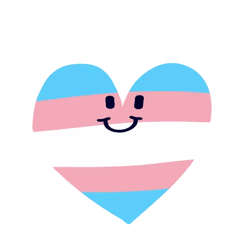 Transgender Heart Hugging Itself I Belong
