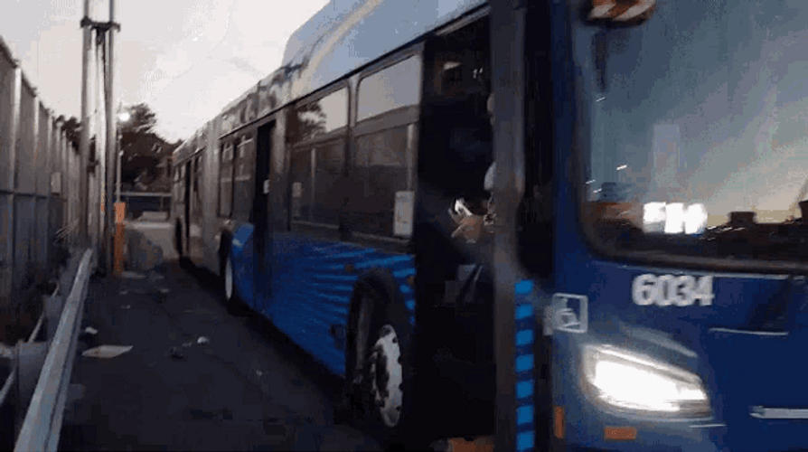 Transit Bus Getting Off Cool Swag GIF