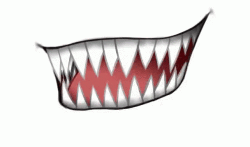 sharp teeth anime character