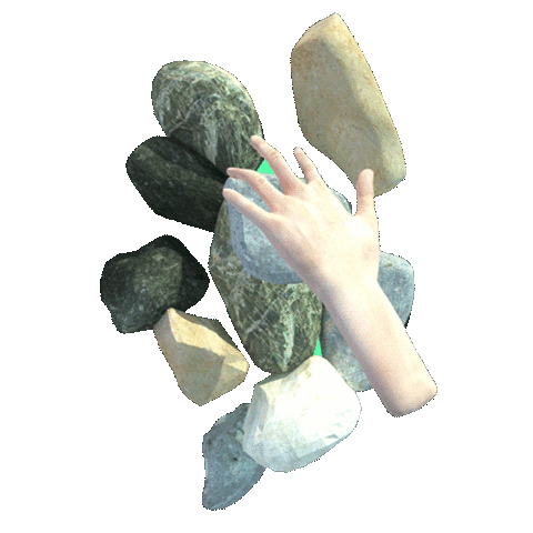 Transparent Anime Collecting Rare Beautiful Rocks GIF