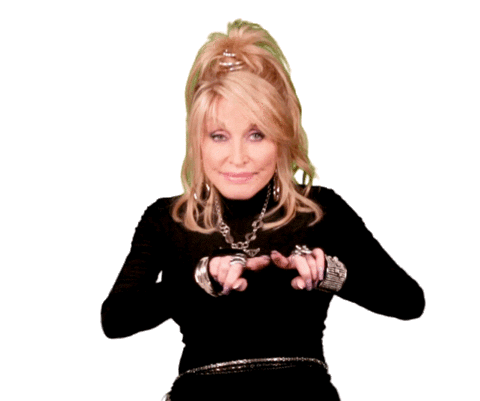 Transparent Heart Sticker Dolly Parton GIF