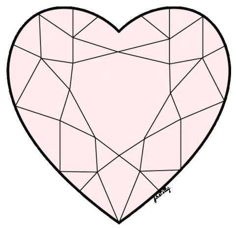 Transparent Heart Sticker Pink Heart Geometric GIF
