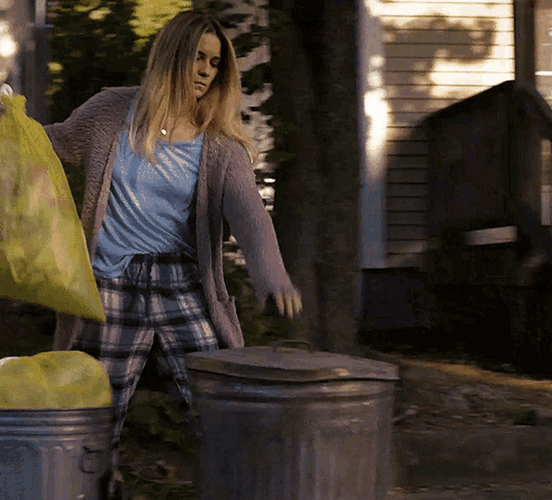 spongebob taking out the trash at night gif